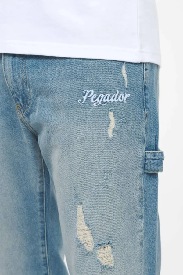 Alma Flared Jeans Washed Light Blue-2