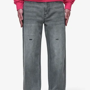 Barrow Wide Baggy Jeans Washed Anthracite