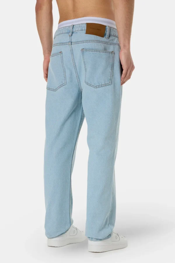 Baures Straight Jeans Washed Cold Blue-1