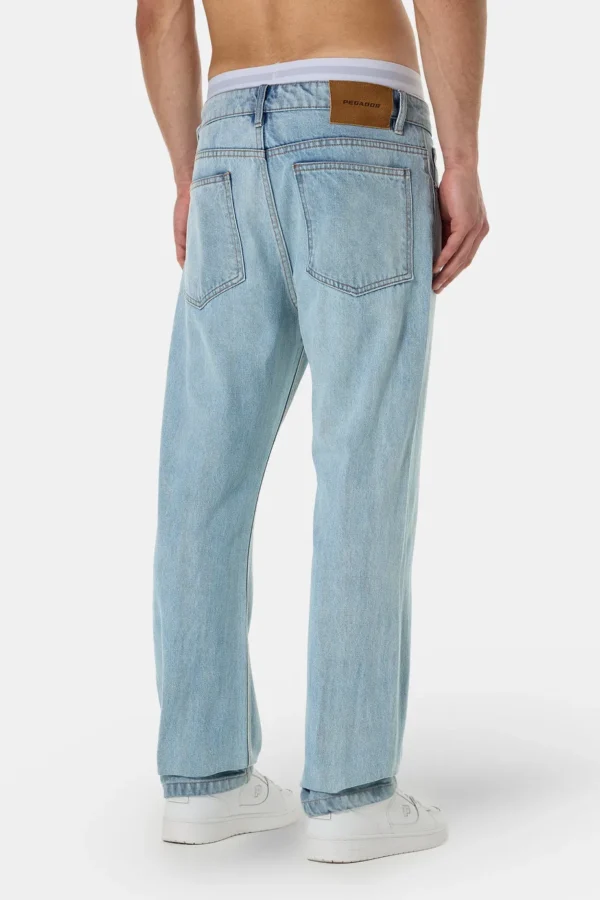 Baures Straight Jeans Washed Light Blue-1