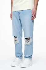 Bulver Straight Jeans Washed Light Blue-1