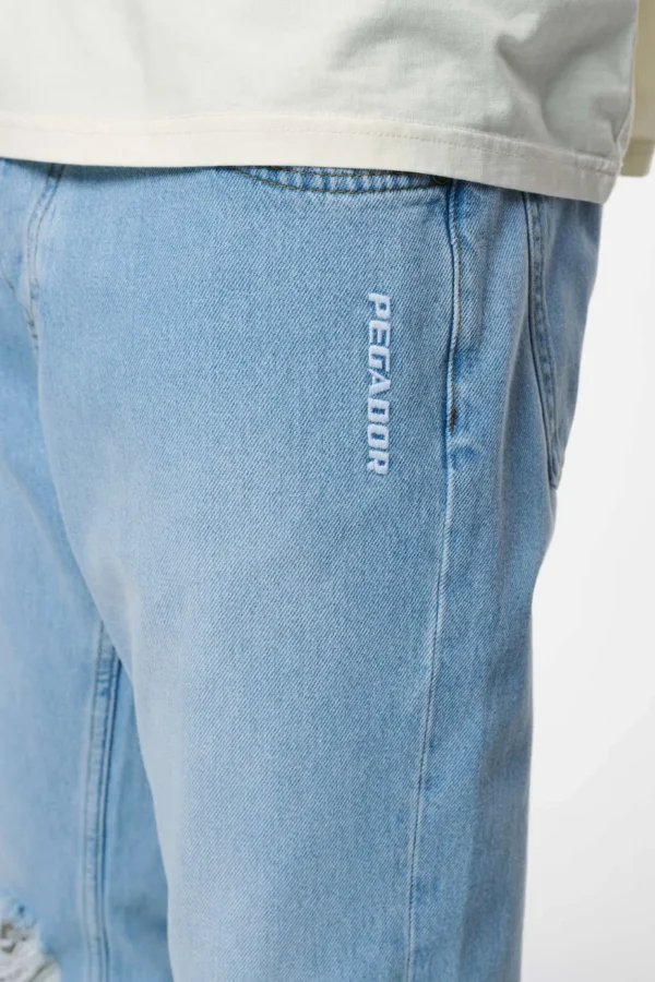 Bulver Straight Jeans Washed Light Blue-2