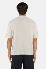 Campbell Knit Polo Shirt Dark Unbleached-1