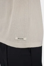 Campbell Knit Polo Shirt Dark Unbleached-2