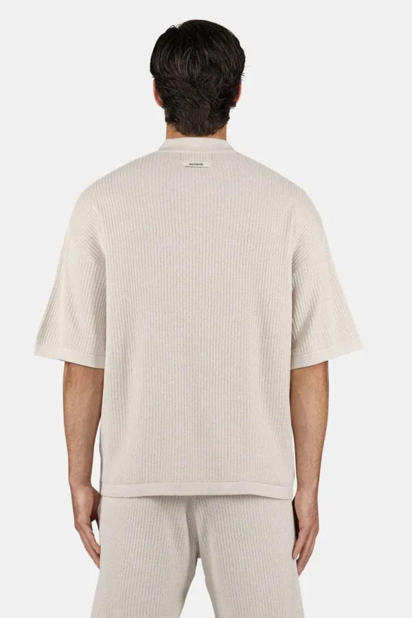Campbell Knit Shirt Dark Unbleached-1
