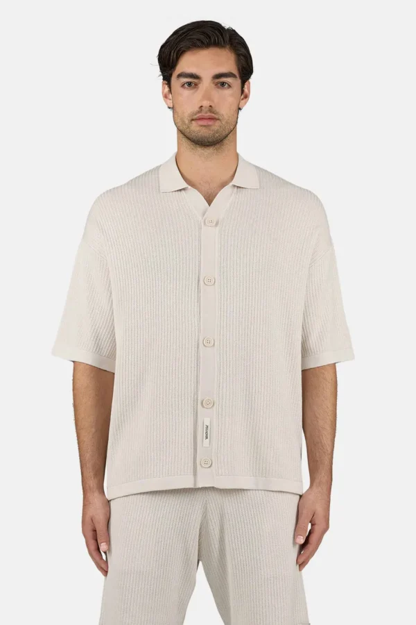 Campbell Knit Shirt Dark Unbleached