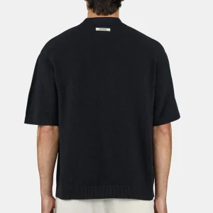 Campo Knit Polo Shirt Black-1