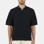 Campo Knit Polo Shirt Black