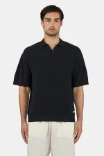 Campo Knit Polo Shirt Black