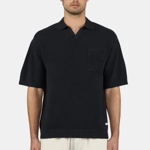 Campo Knit Polo Shirt Black