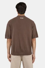 Campo Knit Polo Shirt Cozy Brown-1