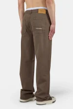 Darel Wide Jeans Washed Cozy Brown-1