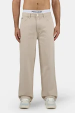 Darel Wide Jeans Washed Light Beige