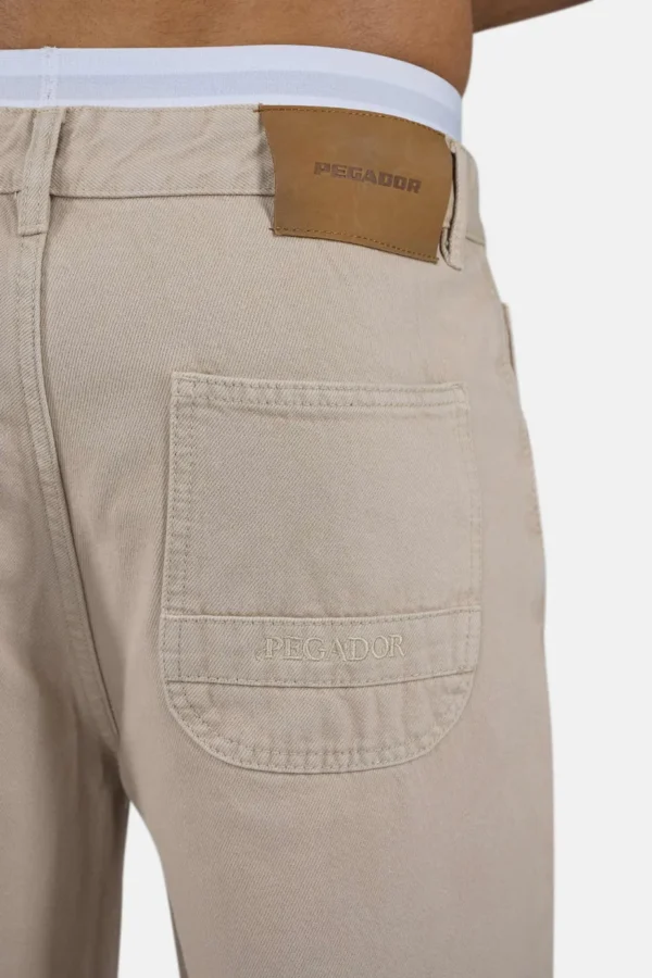 Darel Wide Jeans Washed Light Beige-2
