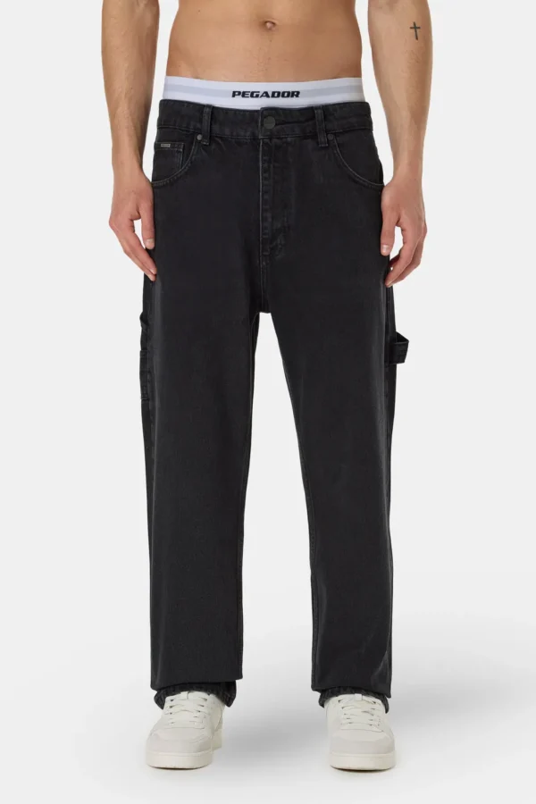 Daule Baggy Workwear Jeans Washed Black