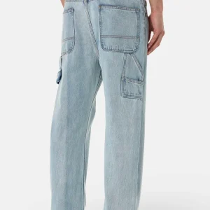 Daule Baggy Workwear Jeans Washed Light Blue-1