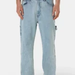 Daule Baggy Workwear Jeans Washed Light Blue