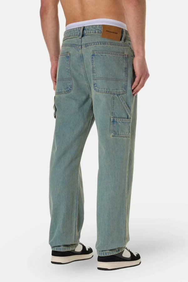 Daule Baggy Workwear Jeans Washed Vintage Blue-1