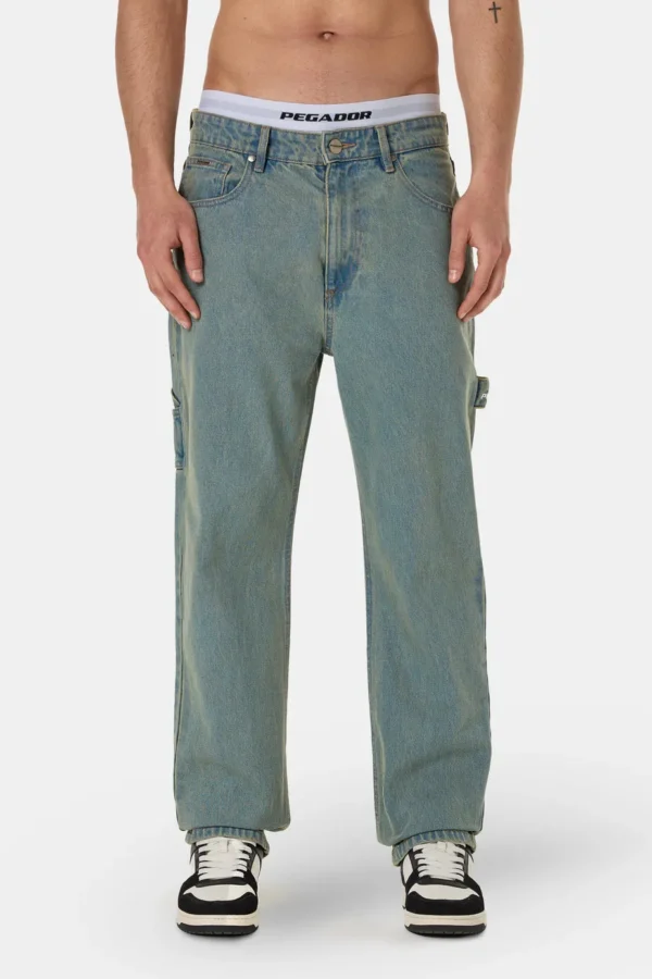 Daule Baggy Workwear Jeans Washed Vintage Blue