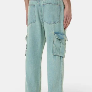 Dawes Cargo Baggy Jeans Sand Washed Blue-1