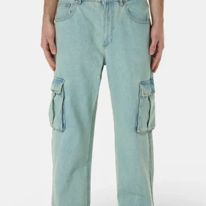 Dawes Cargo Baggy Jeans Sand Washed Blue