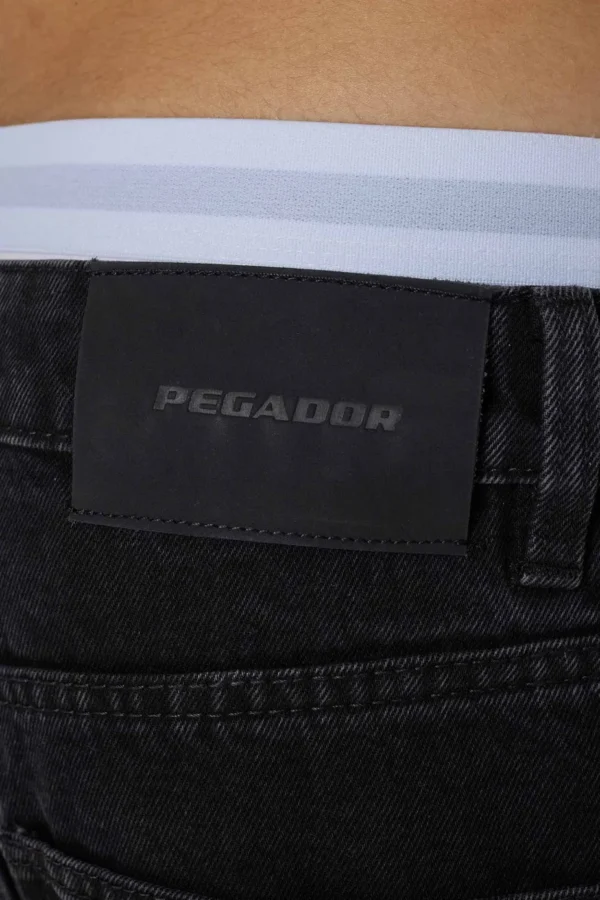 Dawes Cargo Baggy Jeans Washed Black-2