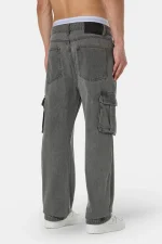 Dawes Cargo Baggy Jeans Washed Grey-1