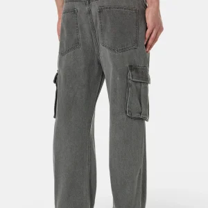 Dawes Cargo Baggy Jeans Washed Grey-1