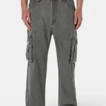 Dawes Cargo Baggy Jeans Washed Grey