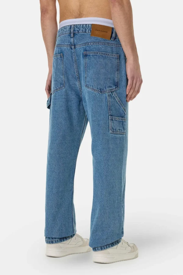 Drato Baggy Workwear Jeans Washed Blue-1