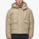 Jean Utility Puffer Jacket Sand
