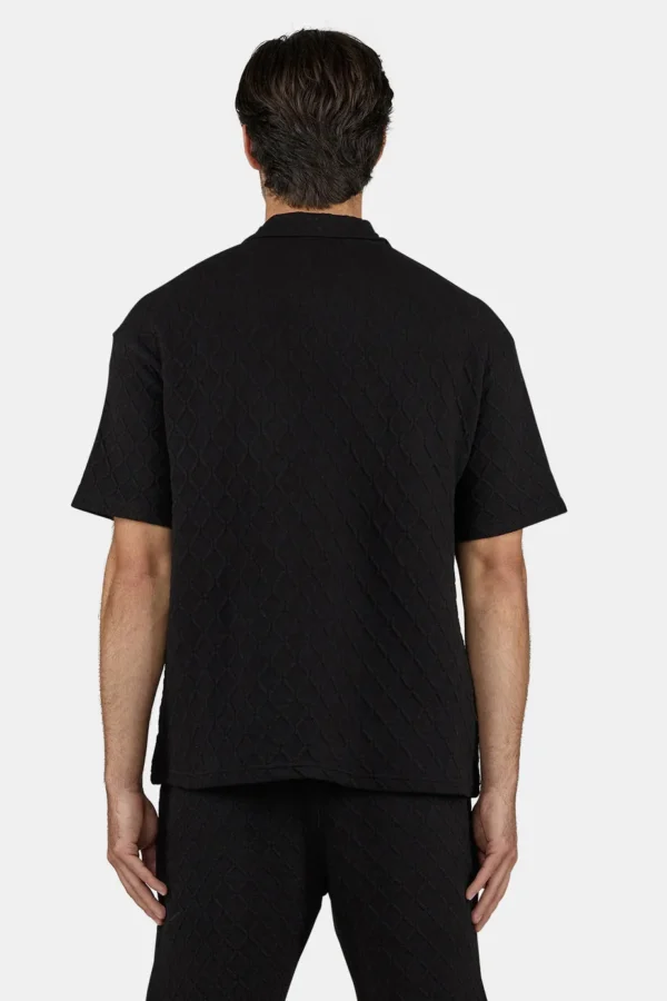 Jovren Structured Shirt Black White-1