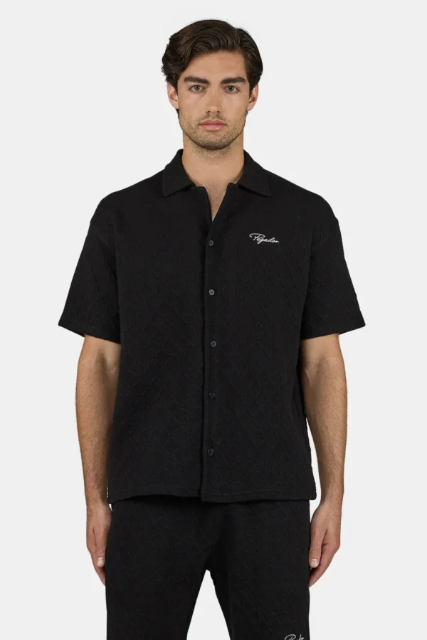 Jovren Structured Shirt Black White