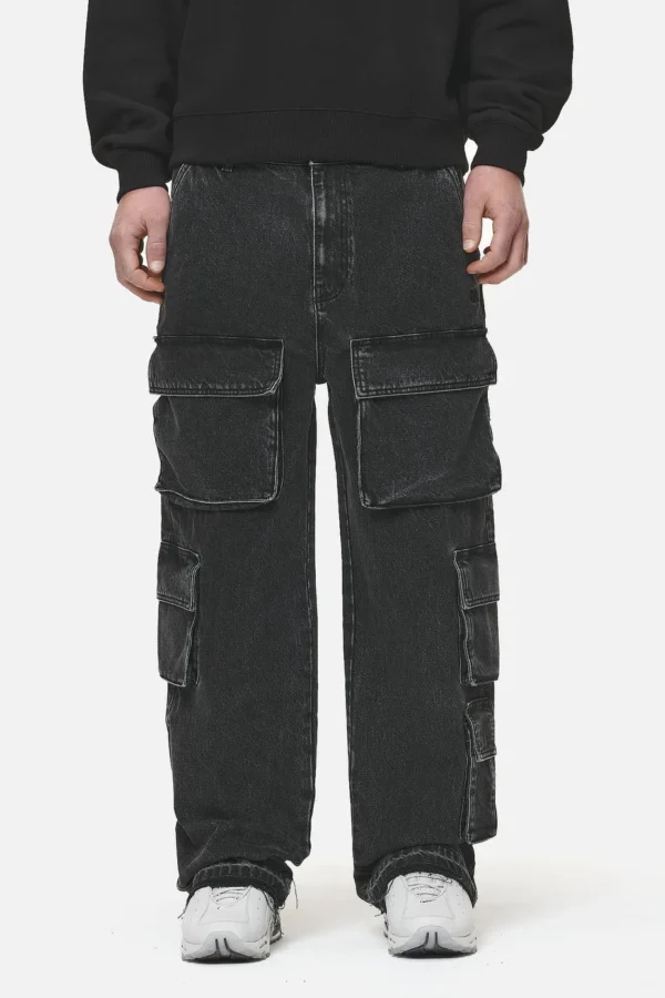Lark Loose Cargo Jeans Heavy Washed Black