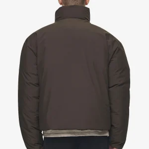 Lavoy Cropped Boxy Puffer Jacket Dark Brown-1