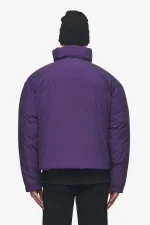 Lavoy Cropped Boxy Puffer Jacket Deep Purple-1