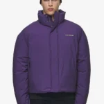 Lavoy Cropped Boxy Puffer Jacket Deep Purple