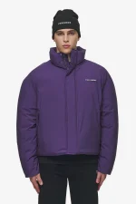 Lavoy Cropped Boxy Puffer Jacket Deep Purple