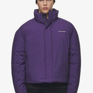 Lavoy Cropped Boxy Puffer Jacket Deep Purple