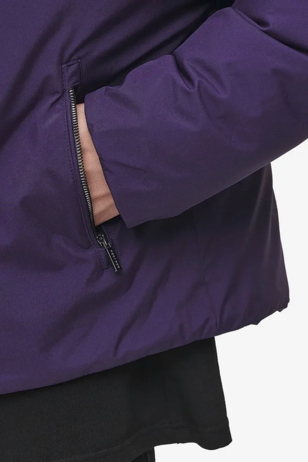 Lavoy Cropped Boxy Puffer Jacket Deep Purple-4