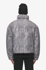 Lavoy Ripstop Crushed Cropped Boxy Puffer Jacket Steel Grey-1