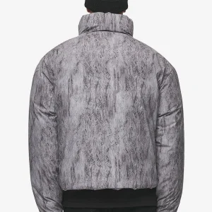 Lavoy Ripstop Crushed Cropped Boxy Puffer Jacket Steel Grey-1