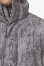 Lavoy Ripstop Crushed Cropped Boxy Puffer Jacket Steel Grey-2