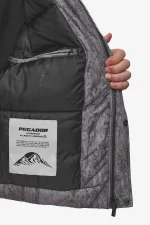 Lavoy Ripstop Crushed Cropped Boxy Puffer Jacket Steel Grey-3