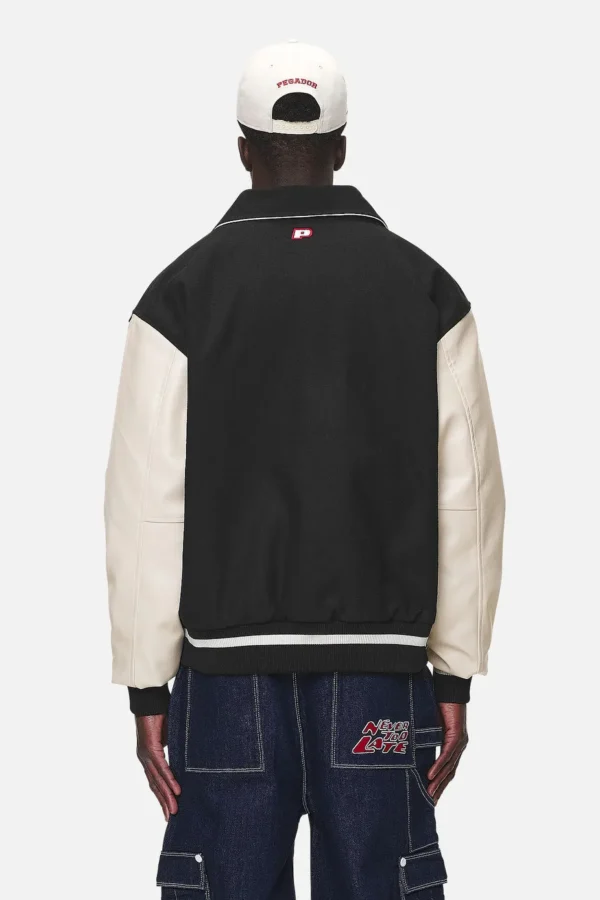 Oris Varsity Jacket Black Cream-1