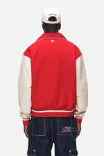 Oris Varsity Jacket Red Cream-1