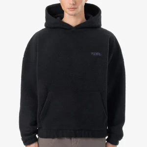 Pegador Baye Boxy Fleece Black Hoodie