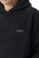 Pegador Baye Boxy Fleece Black Hoodie
