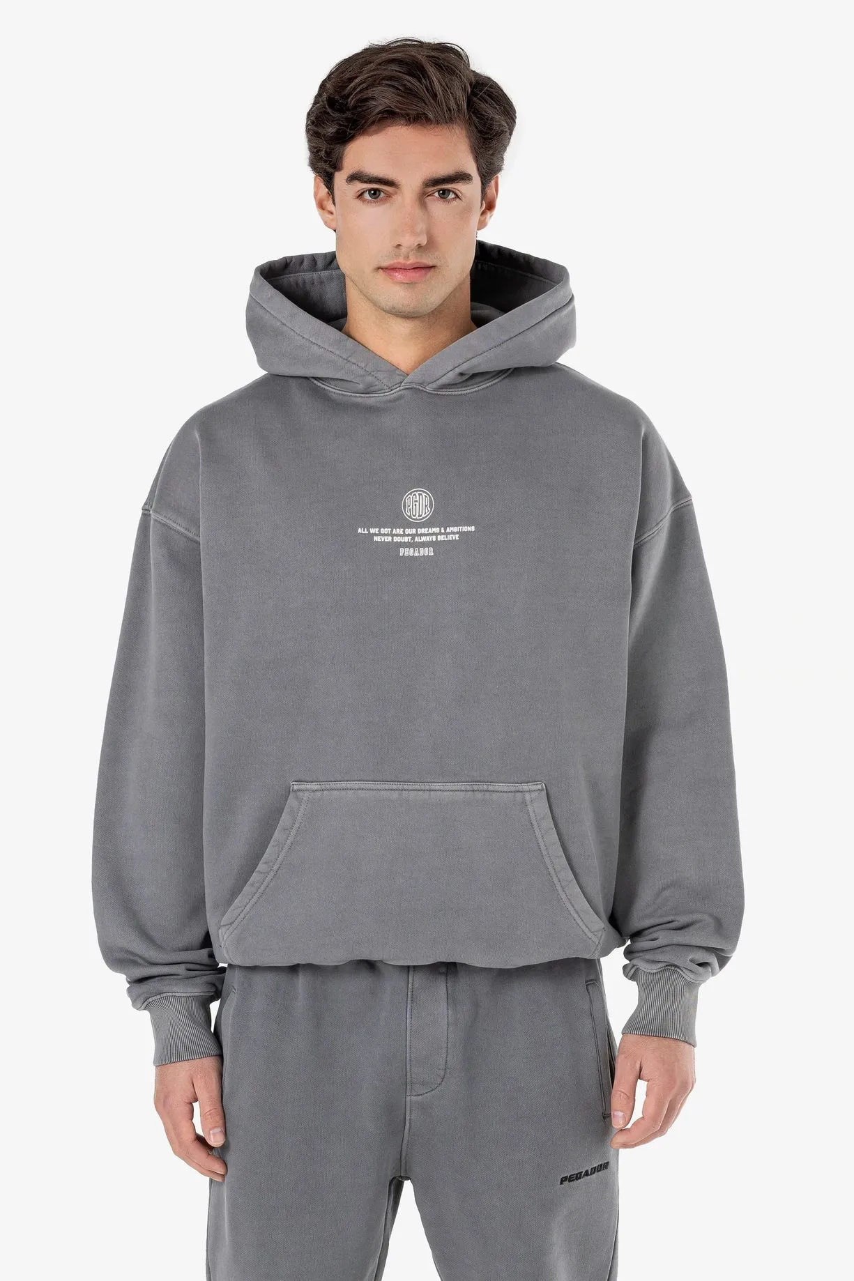 Pegador Baylor Oversized Vintage Grey Hoodie