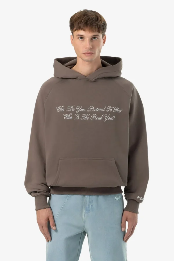 Pegador Bellair Oversized Raglan Washed Dust Brown Hoodie